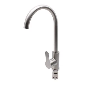 Miscelatore Rubinetto satinato girevole per lavello Cucina completo di kit R-P01 - Afbeelding 1 van 7