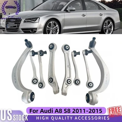 Front Suspension Control Arms and Ball Joints Kit For 2011-2015 Audi A8 S8 8Pcs - Image 1 of 4