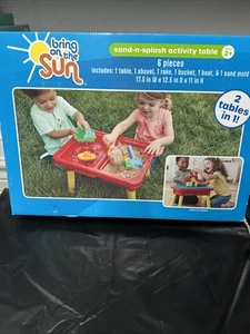 Mesa de Actividades Salpicaduras de Arena y Agua Juego de 6 Piezas Nueva Caja Sellada Edad 2+ Verano Playa - Imagen 1 de 4