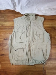Travel Smith Travel Vest Mens beige Cargo Fishing Utility Birding Size XL - Picture 1 of 5