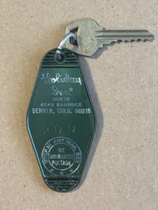 Holiday Inn Hotel Motel Keychain Fob & Key - Denver, Colorado (Room #200) - Picture 1 of 2