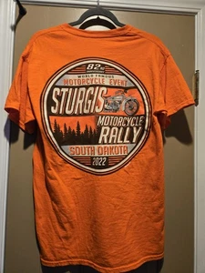 2022 Sturgis Motorcycle Rally Graphic T-Shirt Herren Gr. Medium Orange S. Dakota - Bild 1 von 9