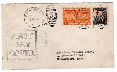 E16 Special Delivery 15c First Day Cover 1931 Washington DC FDC - Image 1 of 2