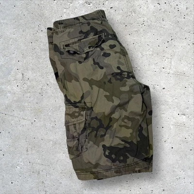 Pantalones Cortos Carga No Fear Camuflados Talla 30 Streetwear Y2K Patinador Utilidad Bolsillos Verde Foto 1 de 4