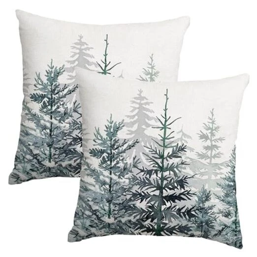  Capas de travesseiro para árvore de Natal 20x20 polegadas conjunto de 2 20 x 20 (pacote com 2) azul - Imagem 1 de 4