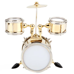 Miniature Musical Instrument Model Replica Drum Set Ornament Home Decoration - Picture 1 of 7