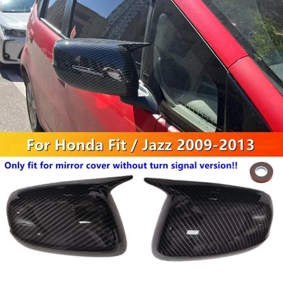 Cubierta de espejo retrovisor lateral de fibra de carbono OX bocina para Honda Fit / Jazz 2009-2013 Foto 1 de 4