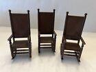 3 Brown Plastic Rocking Chairs For Cake Decorating Or Miniature 3” 