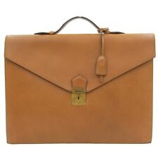 Delvaux Clutch Bag Slide Lock All Leather Business Men's w/ Clochette Key