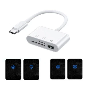Kartenleser 3 in 1 Handy Tablet angeschlossen mit Typ-C auf USB SD TF Kabel - Bild 1 von 7