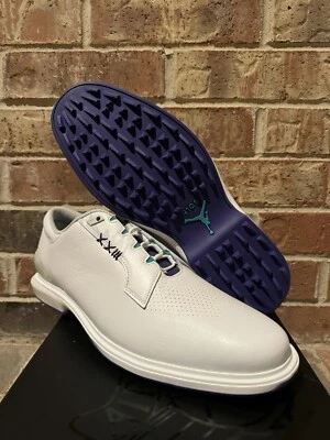 New 14 Nike Air Jordan ADG 5 White Grape Ice Emerald Golf Shoes FQ6642-100 Men - Image 1 of 4
