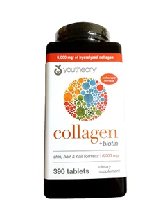 Youtheory Collagen + Biotin (390) Tablets Exp 04/2026 - Picture 1 of 4