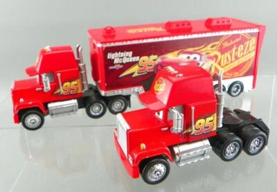 Remolque tractor McQueen MACK Hauler taza pistón diecast autos Disney #N9709 lote en muy buena condición Foto 1 de 4