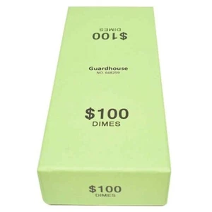 Rolled Coin Storage Box for Dimes, Green by Guardhouse - Picture 1 of 3
