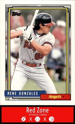 1992 Topps Traded - #42T Rene Gonzales NM Set Break. - Image 1 of 2