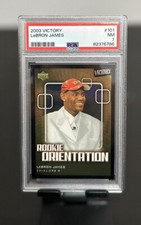 LEBRON JAMES NEAR MINT RC 2003-04 UPPER DECK VICTORY #101 ROOKIE CARD MVP PSA 7