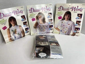 4x Lot Bucilla DAZZLE WORKS Hot Fashion Sequin Kit Vintage 90's Rad NOS NEW - Picture 1 of 10