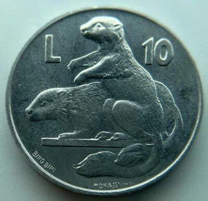 San Marino 10 lire 1975 Love in Animals - Picture 1 of 2