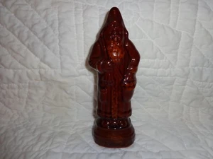 Large Ned Foltz Redware Pottery Santa Belsnickel Figurine with Toy Sack, 1987 - Picture 1 of 8