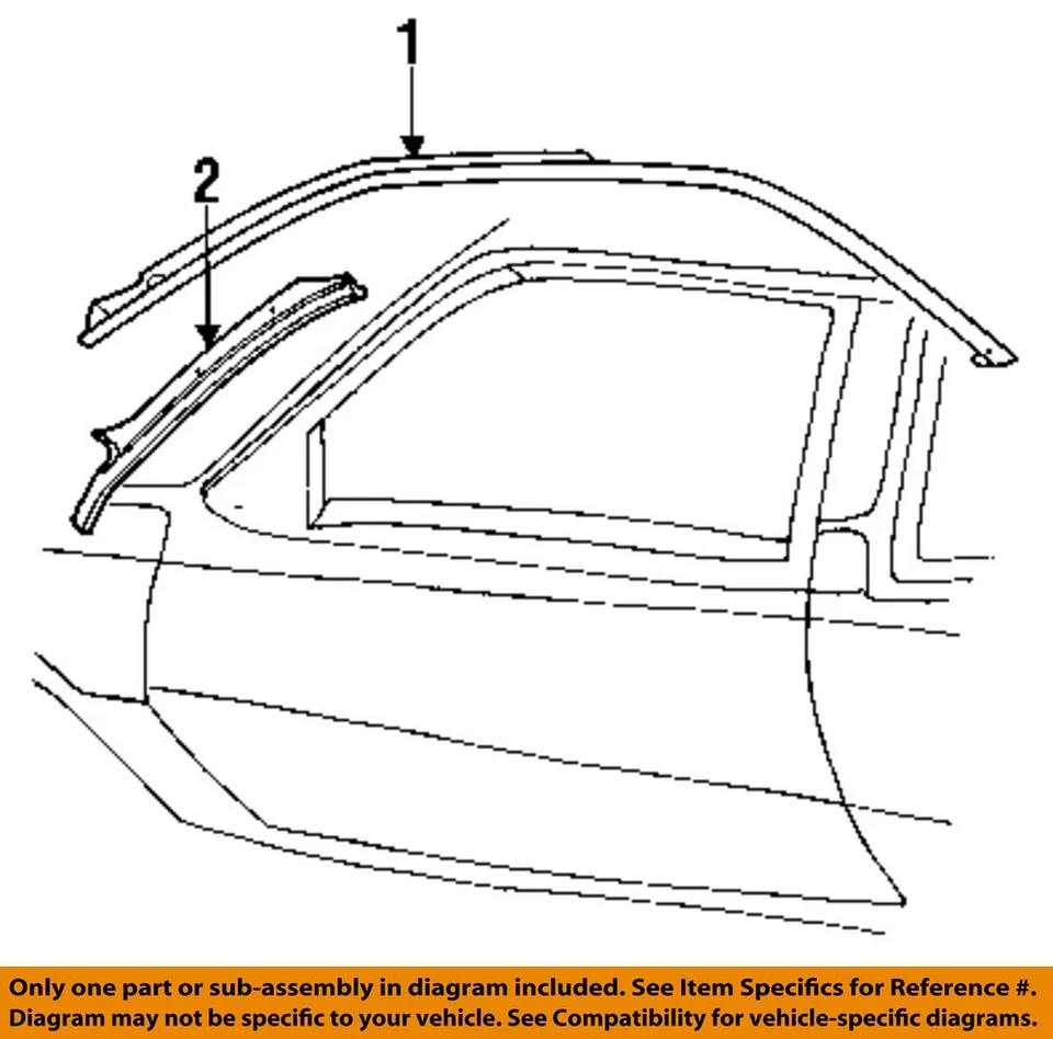 GM OEM 88-94 Cavalier,Sunbird Windshield Reveal Moldings-Drip Molding 22592463 Foto 1 de 1