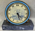 Antique Golfing Clock Miniature Swiss Mantle Clock Woman Vintage Golf Lady C1910