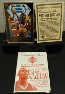 michael jordan "The Original 23 Karat Gold Sculptured Trading Card, upper deck - Picture 1 of 6