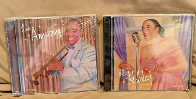 BRAND NEW: Lot of 2 double CDs: Billie Holiday & Louis Armstrong - jazz XLNT! Foto 1 de 3