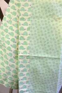Coperta neonato fatta a mano mai usata motivo tartaruga verde 100% cotone flanella lancio - Foto 1 di 5