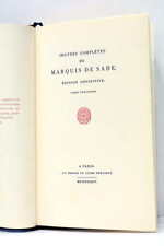 Marquis de Sade Oeuvres complètes Tome Terizième édition définitive 1964