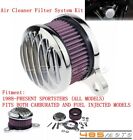 Motorcycle Air Cleaner Filter System Kit For Harley Sportster 1988-Up Chrome New