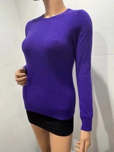 Maglione Violate Viola Cashmere Taglia S Manica Lunga - Foto 1 di 10
