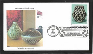 SANTA FE INDIAN POTTERY FDC 2004 SANTA FE, NEW MEXICO JERRY'S COVERS 1 of 1 - Picture 1 of 1