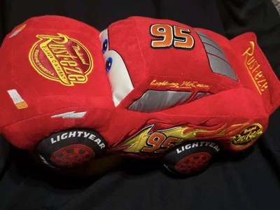 Juguete de peluche Disney Pixar Cars Lightning McQueen 95 Rust-eze bordado 12" rojo Foto 1 de 4