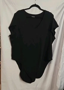 Body de manga corta tejido negro talla grande 4X Old Navy para mujer - Imagen 1 de 5