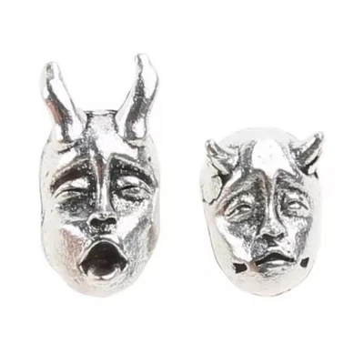 1 par de pendientes emo grunge de plata góticos demoníacos estilo punk minimalista Foto 1 de 4