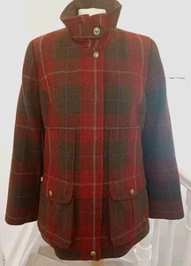 Joules Tweed Field Jacket Size 14 Excellent Condition Red. B136 - Picture 1 of 15