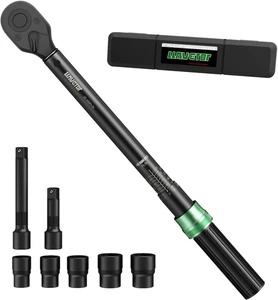 1/2-Inch Drive Click Torque Wrench Set (25-165 Ft.-Lb./20-220 Nm), 8Pcs for Auto - Picture 1 of 8