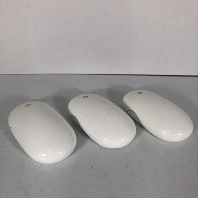 (1 Works 2 For Parts) Apple A1197 Wireless Mighty Mouse Bluetooth Optical - Image 1 of 3