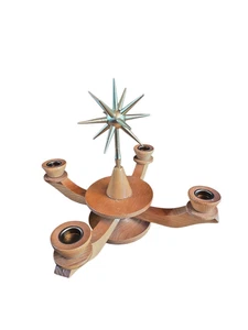 Erzgebirge Adventsleuchter 4-flammig Holz Kerzenleuchter Weihnachten Deko Vintag - Picture 1 of 5