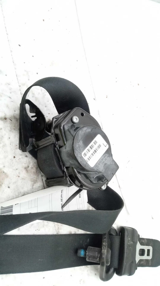 2016 Ford Transit 350 Front Left Seat Belt OEM EK4Z14611B09FB White 200K Miles - Imagem 1 de 4