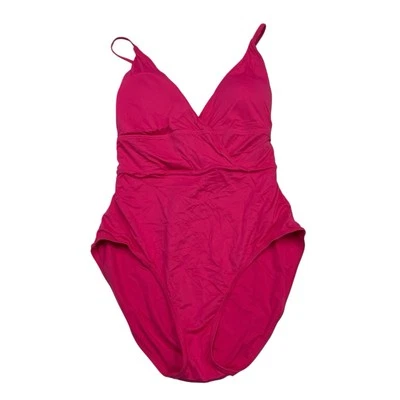 Traje de baño Anne Cole para mujer 16 rosa retro trenza envolvente Maillot One Piece Resort Foto 1 de 4