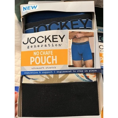 Jockey Generation, sin bolsa para rozaduras, calzoncillos boxer de pierna larga, paquete de 3, talla S 28”-30” nuevos Foto 1 de 4