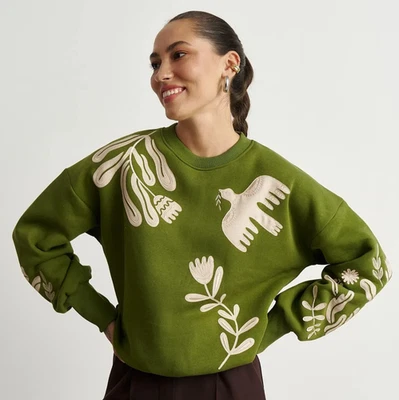 Sudadera Libertad y Paz - Popular Ucraniano Moderno - Bordado y Apliques Foto 1 de 4