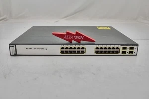 Interruttore WS-C3750G-24PS-E Cisco 3750 - Foto 1 di 6