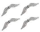 50 Wings Angel METAL BEADS Angel Wings with Hole 52mm Spacer Silver Bright