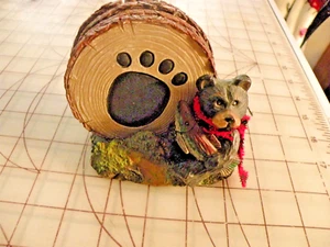 YOUNG'S 4 COASTERS BEAR WITH FISH AND TAG 2004 PAWPRINTS - Picture 1 of 4