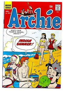 AECHIE # 213 IN 6.5 F+ 1969 SILVER AGE ARCHIE BIKINI COVER! BEST ON EBAY! - Bild 1 von 2
