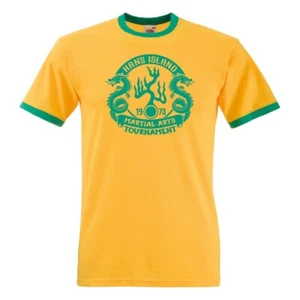 Martial Arts Retro Style Ringer t-shirt | Hans Island, Tournament 1973, Kung Fu - Picture 1 of 21