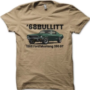 BULLITT Movie t-shirt  Mustang 390 GT JJZ109 retro Bullit t-shirt 9036 - Picture 1 of 13