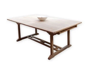 Table de jardin table salon de jardin en teck massif extensible 300 cm (3653) - Photo 1/3